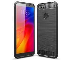 Púzdro CARBON CASE pre MOTOROLA MOTO E6 PLAY - čierne