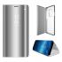 Knižkové púzdro CLEAR VIEW COVER pre SAMSUNG GALAXY A70 (A705F) - strieborné