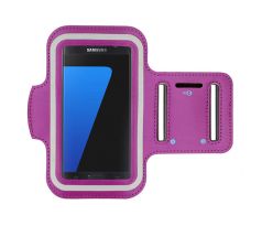 Športové púzdro na rameno pre Smartfóny veľkosti 5,5" - fialové