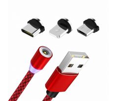 Kábel MAGNETIC 3IN1 - červený