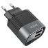 Sieťová nabíjačka HOCO SPEEDMASTER C40A 2,4A 5V 2xUSB - čierna