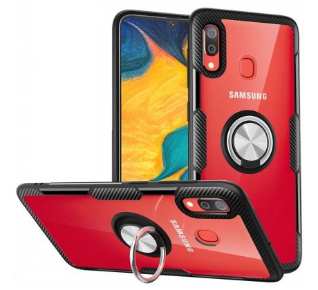 Púzdro CARBON RING CASE  pre SAMSUNG GALAXY A40 (A405F) - čierne