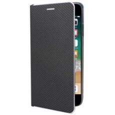 Púzdro knižkové LUNA BOOK CARBON  pre APPLE IPHONE 7/8  - čierne
