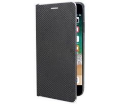 Púzdro knižkové LUNA BOOK CARBON pre APPLE IPHONE 7/8 - čierne