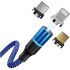Kábel CAFELE CIRCLE MAGNETIC USB CABLE 3IN1 - modrý