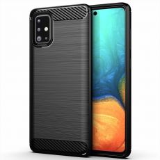 Púzdro CARBON CASE pre SAMSUNG GALAXY A71 (A715F) - čierne
