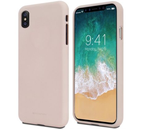 Púzdro MERCURY SOFT FEELING TPU pre MOTOROLA MOTO E6 PLUS - pieskový