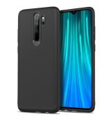 Púzdro TWILL TEXTURE pre XIAOMI REDMI NOTE 8 PRO - čierne