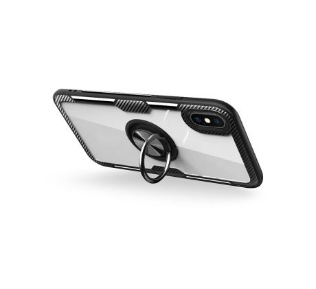 Púzdro CARBON RING CASE  pre HUAWEI Y5 (2019)/HONOR 8S - čierne