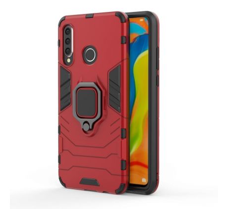 Púzdro ARMOR RING CASE  pre HUAWEI P30 LITE - červené