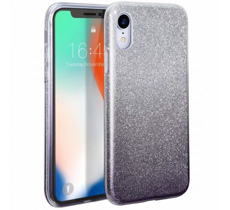 Púzdro SHINING CASE pre MOTOROLA MOTO G7 PLAY  - čierno strieborné