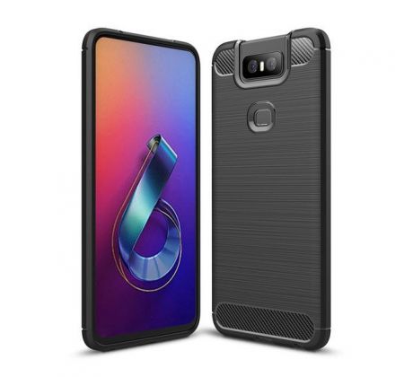 Púzdro CARBON CASE pre ASUS ZENFONE 6 (ZS630KL) - čierne