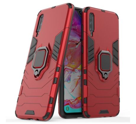 Púzdro ARMOR RING CASE  pre SAMSUNG GALAXY A70 (A705F) - červené