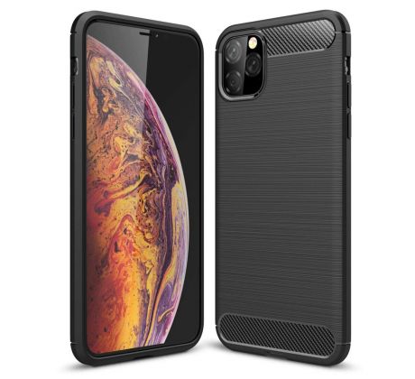 Púzdro CARBON CASE pre APPLE IPHONE 11 (6,1") - čierne