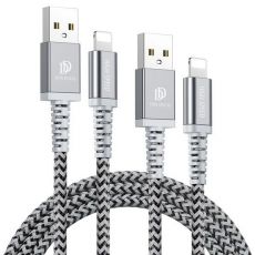 Kábel DUX DUCIS LIGHTNING sa 1M+2M - čierny nylon