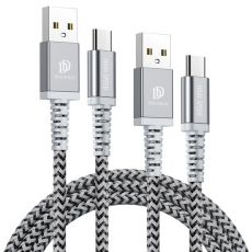 Kábel DUX DUCIS USB TYP -C 1M+2M - čierny nylon