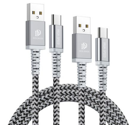 Kábel DUX DUCIS USB TYP -C 1M+2M - čierny nylon