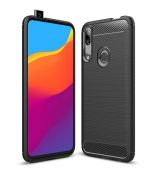 Púzdro CARBON CASE pre HUAWEI P SMART PRO(2019)/HONOR 9X - čierne