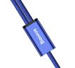 Kábel BASEUS RAPID SERIES 2in1 MICRO USB + LIGHTNING 3A 1,2m - modrý