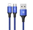 Kábel BASEUS RAPID SERIES 2in1 MICRO USB + LIGHTNING 3A 1,2m - modrý