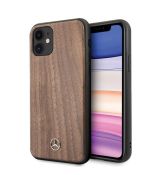 MERCEDES BENZ WOOD BACK CASE (MEHCN61VWOLB) pre APPLE iPHONE 11 (6,1")