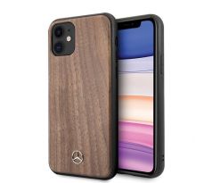 MERCEDES BENZ WOOD BACK CASE (MEHCN61VWOLB) pre APPLE iPHONE 11 (6,1")