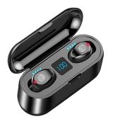 Bluetooth sluchadlá BT v 5.0 F9 TWS HF Wireless headset + Kabel Micro USB čierne