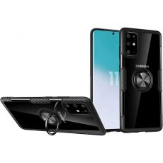 Púzdro CARBON RING CASE  pre SAMSUNG GALAXY A71 (A715F) - čierne