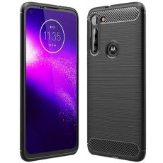 Púzdro CARBON CASE pre MOTOROLA MOTO G8 POWER - čierne
