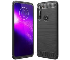 Púzdro CARBON CASE pre MOTOROLA MOTO G8 POWER - čierne