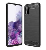 Púzdro CARBON CASE pre SAMSUNG GALAXY A41 - čierne