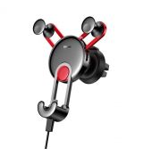 Univerzálny držiak do auta BASEUS YY GRAVITY CAR MOUNT + kábel LIGHTNING - červený