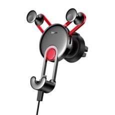 Univerzálny držiak do auta BASEUS YY GRAVITY CAR MOUNT + kábel LIGHTNING - červený