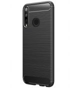 Púzdro CARBON CASE pre HUAWEI P40 LITE E - čierne