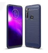 Púzdro CARBON CASE pre MOTOROLA MOTO G8 POWER - modré