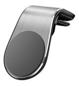 Magnetický držiak do auta s uchytením do ventilačnej mriežky - strieborný