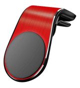 Magnetický držiak do auta s uchytením do ventilačnej mriežky - červený