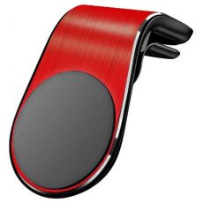 Magnetický držiak do auta s uchytením do ventilačnej mriežky - červený