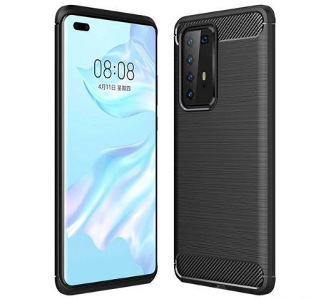 Púzdro CARBON CASE pre HUAWEI P40 PRO - čierne