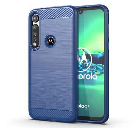 Púzdro CARBON CASE pre MOTOROLA MOTO G8 PLUS - modré