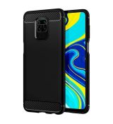 Púzdro CARBON CASE pre XIAOMI REDMI NOTE 9 - čierne