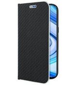 Púzdro knižkové LUNA BOOK CARBON  pre XIAOMI REDMI NOTE 9S - čierne