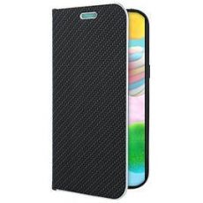 Púzdro knižkové LUNA BOOK CARBON  pre SAMSUNG GALAXY A41 (A415F) - čierne
