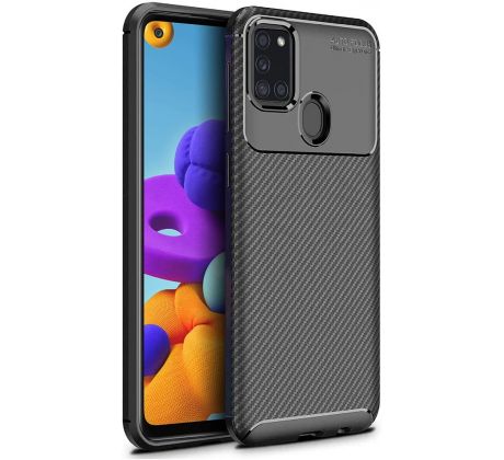 Púzdro FOCUS CARBON CASE pre SAMSUNG GALAXY A21s (A217F) - čierne