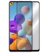 Tvrdené sklo 5D FULL COVER (full glue) 9H PRO (TG) pre SAMSUNG GALAXY A21s (A217F) - čierne