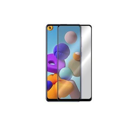 Tvrdené sklo 5D FULL COVER (full glue) 9H PRO (TG) pre SAMSUNG GALAXY A21s (A217F) - čierne