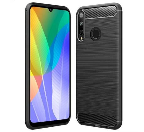 Púzdro CARBON CASE pre HUAWEI Y6p - čierne