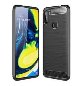 Púzdro CARBON CASE pre SAMSUNG GALAXY A11 (A115F) - čierne