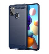 Púzdro CARBON CASE pre SAMSUNG GALAXY A21s (A217F) - modré