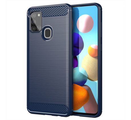 Púzdro CARBON CASE pre SAMSUNG GALAXY A21s (A217F) - modré